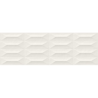 R6ZZ Плитка Tempera White Struttura Trape 3D 30x90