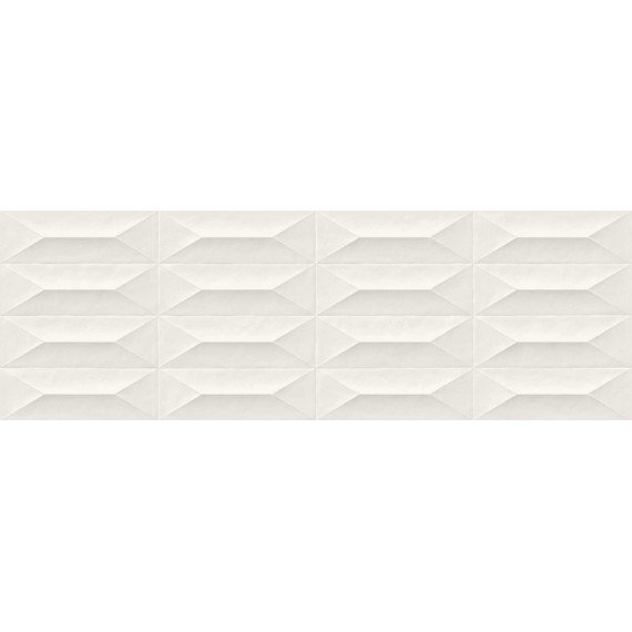 Керамическая плитка R6ZZ Плитка Tempera White Struttura Trape 3D 30x90