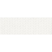 RA6J Плитка Vida Struttura Foglia 3D Bianco Rett 30x90