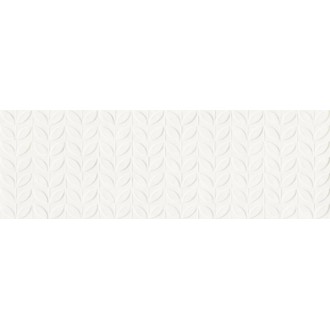 RA6J Плитка Vida Struttura Foglia 3D Bianco Rett 30x90