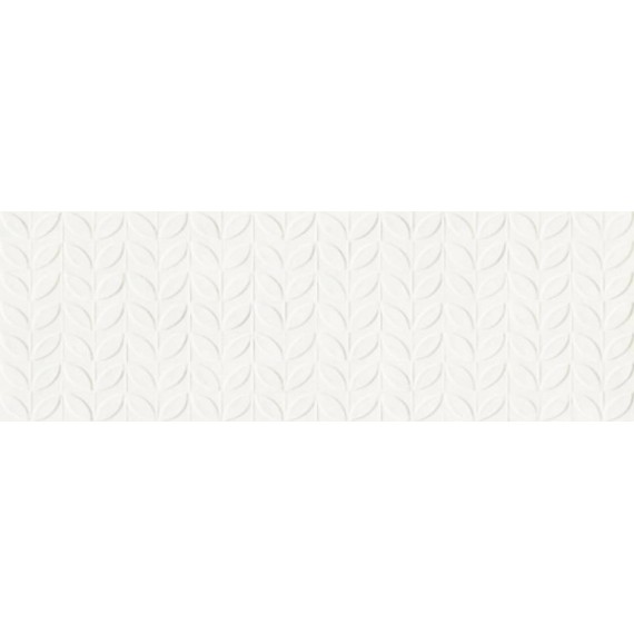 Керамическая плитка RA6J Плитка Vida Struttura Foglia 3D Bianco Rett 30x90