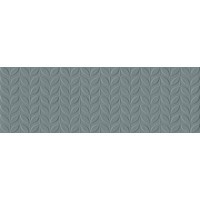 RA6R Плитка Vida Struttura Foglia 3D Azzurro Rett 30x90
