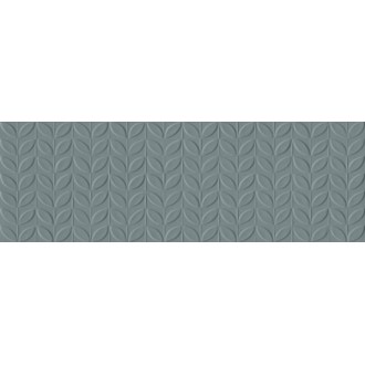 RA6R Плитка Vida Struttura Foglia 3D Azzurro Rett 30x90