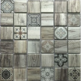 Мозаика Rabat Beige (стекло) 48*48 300*300