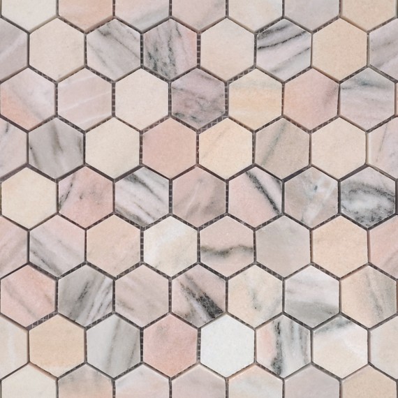 Мозаика Rosa Salmone POL hex 23x40x7 292x289x7