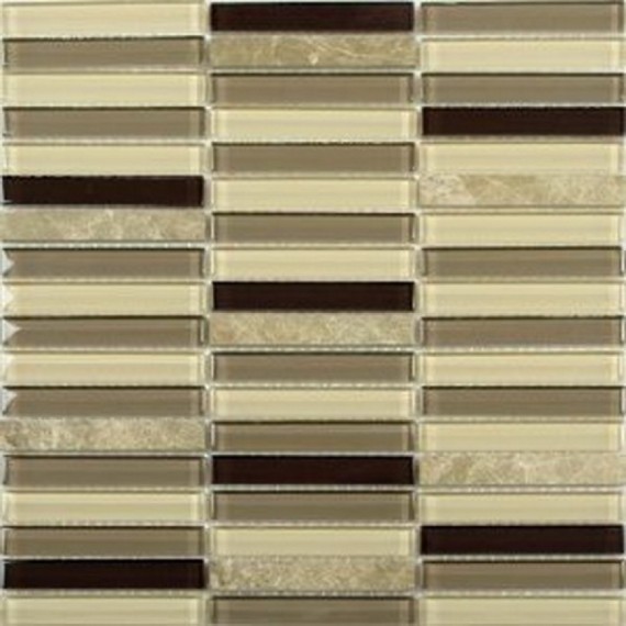 Мозаика S-810 стекло камень (15х98x8) 305*305