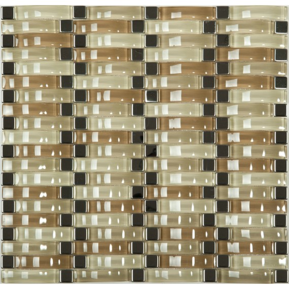 Мозаика S-813 стекло метал (10x15x60) 310*313