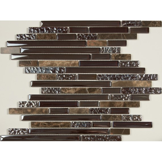 Мозаика S-818 стекло камень (15x48x98x8) 298*305