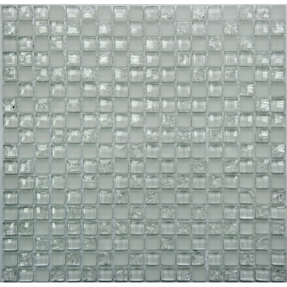 Мозаика S-836 стекло (15х15х8) 305*305 белый