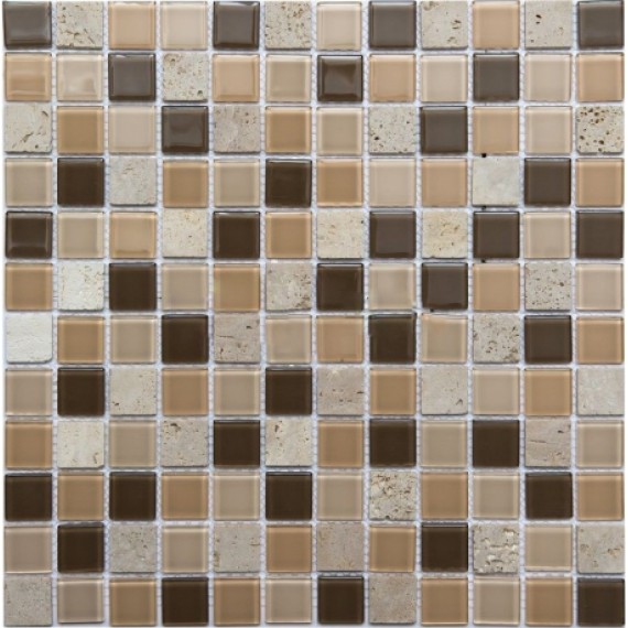 Мозаика S-852 стекло камень (23*23*4) 298*298