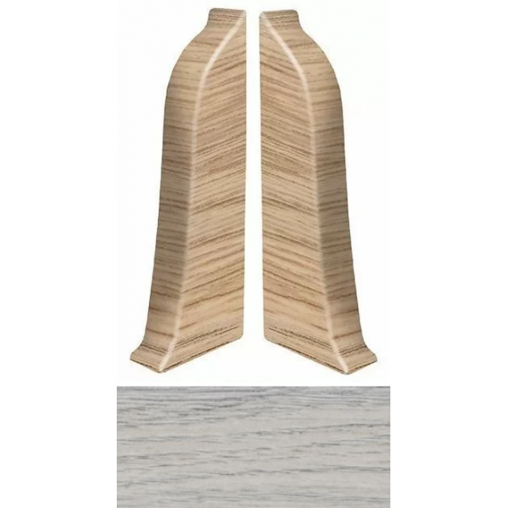 Комплектующие к плинтусам SD60 Заглушка ПВХ 242 GREY OAK (2шт/уп)