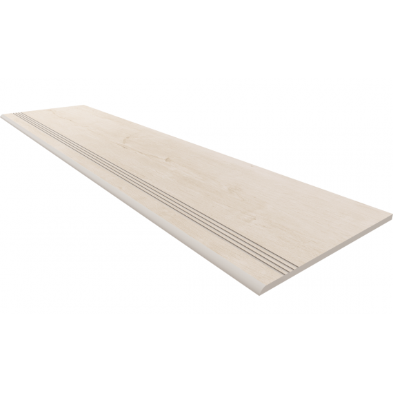Керамогранит SF01 Ступень Soft Wood Nordic неполированный с насечками 30x120