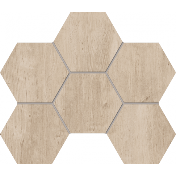 Керамогранит SF02 Мозаика Soft Wood Creamy Hexagon неполированная 25x28.5