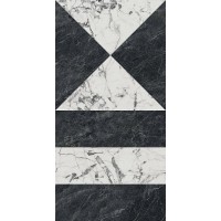 SG565422R Керамогранит Бьянко Неро белый чёрный лаппатированный обрезной 60x119,5x0,9