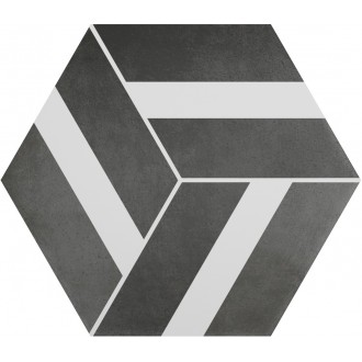 SIX Cementine Bari Black 23x27