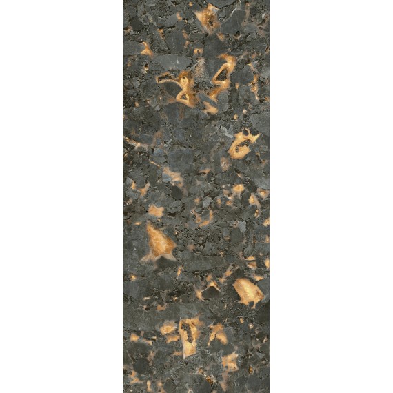 Керамогранит SL1232G0342R6 Лава чёрный лаппатированный обрезной 119,5x320x0,6