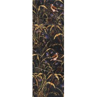 SST/A01/12000R Плитка Астория Птицы черный обрезной 25x75