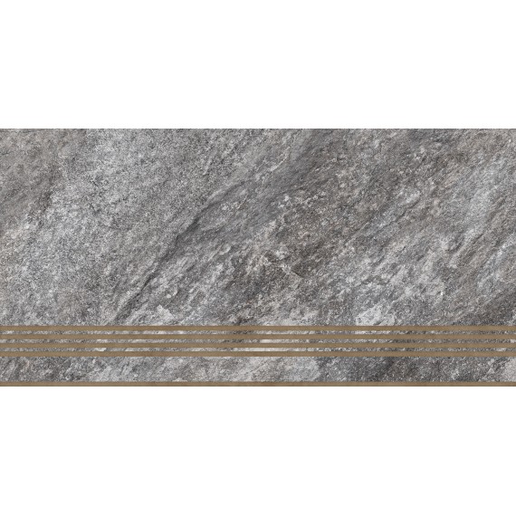 Керамогранит ST220VG Ступень Thor Серый 30x60