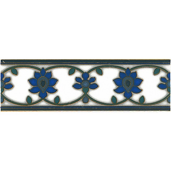 Ступени STG/A189/5155 Плитка Девоншир орнамент 20*6.3 бордюр