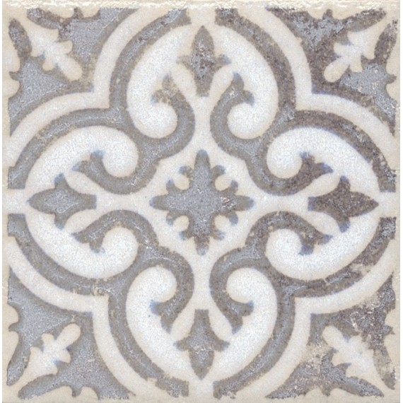 Ступени STG/A408/1266 Плитка Амальфи орнамент коричневый 9.9*9.9