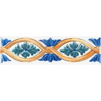 STG/A460/5232 Плитка Бордюр Капри майолика 20х6.3