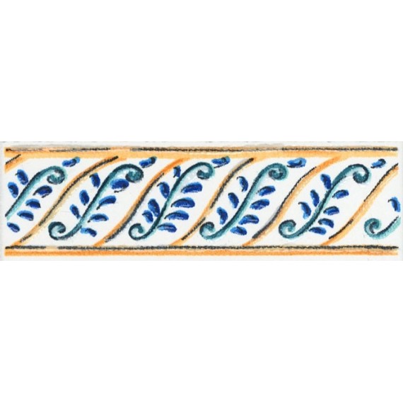 Ступени STG/A462/5232 Плитка Бордюр Капри майолика 20х6.3