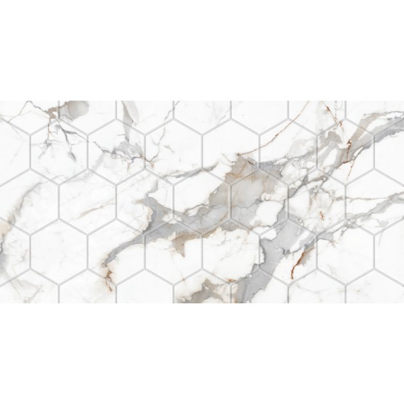 Керамическая плитка Sandra White Mat Hex 30x60