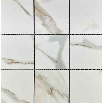 Satvario Gold Satin Mosaic 9.5x9.5 300x300