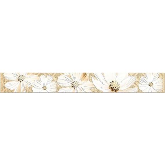 Керамическая плитка Sfumato Beige Floret бордюр 50,5*6,2