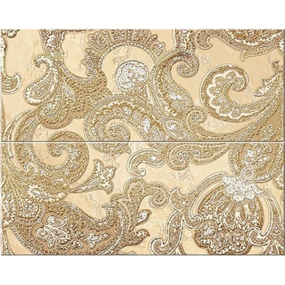 Керамическая плитка Sfumato Beige Paisley панно (комплект 2шт) 50.5x40.2