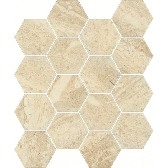 Мозаика Sunlight Stone Beige Hexagon 22x25.5