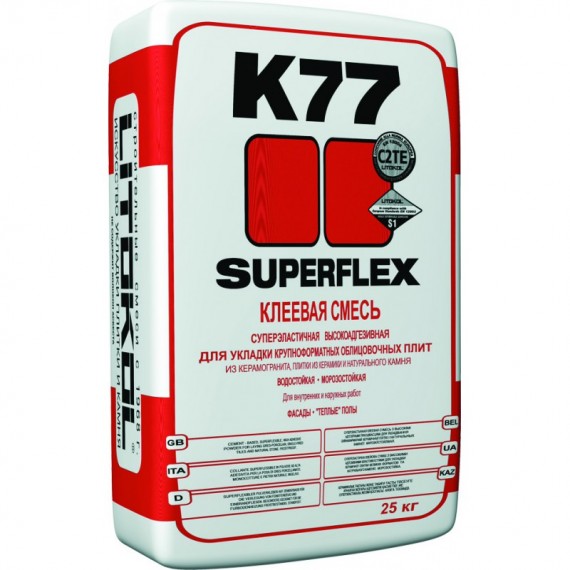 Клей-затирка Superflex K77 25 кг