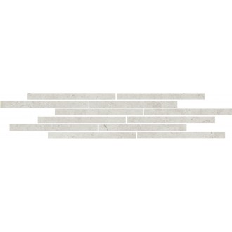 T025/11206 Мозаика Декор Карму мозаичный серый светлый матовый 75х15