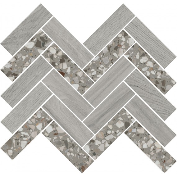 Мозаика T042/SG5267 Мозаика Монтиони мозаичный серый 34x35,5