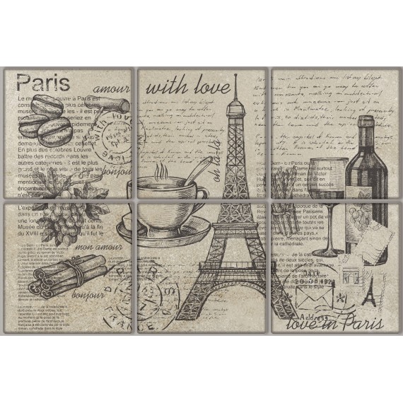 Керамическая плитка TD-VV-D-PAR Vintage Voyage Paris 20х30