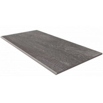 TN02 Ступень Anthracite неполированная с насечками 30x60