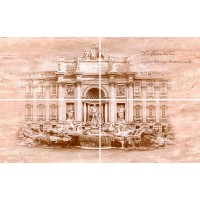 TR-P-FTR Панно Travertin Fontana di Trevi 50х80