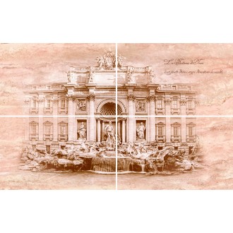 TR-P-FTR Панно Travertin Fontana di Trevi 50х80