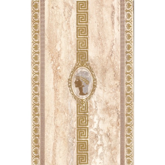 Керамическая плитка Travertin Medallion Meander (вертикальный) 25х40 