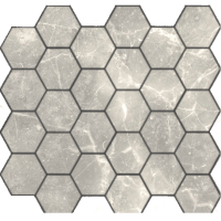 Travertino silver MAT hex 18x30x6 295x305x6