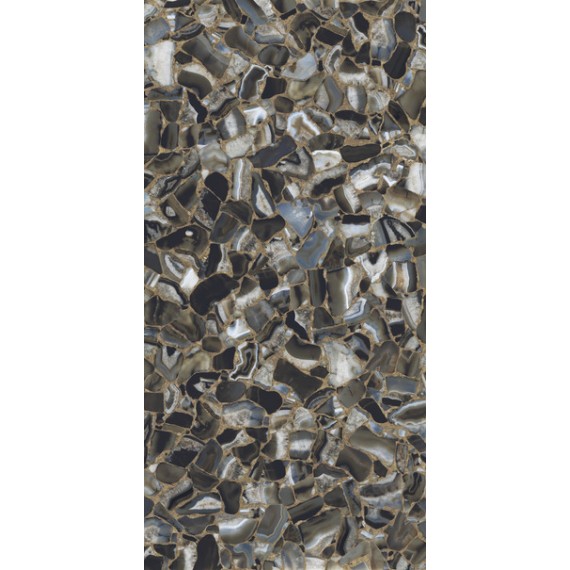 Керамогранит UA6L300611 Agata Black Luc Shiny 150x300