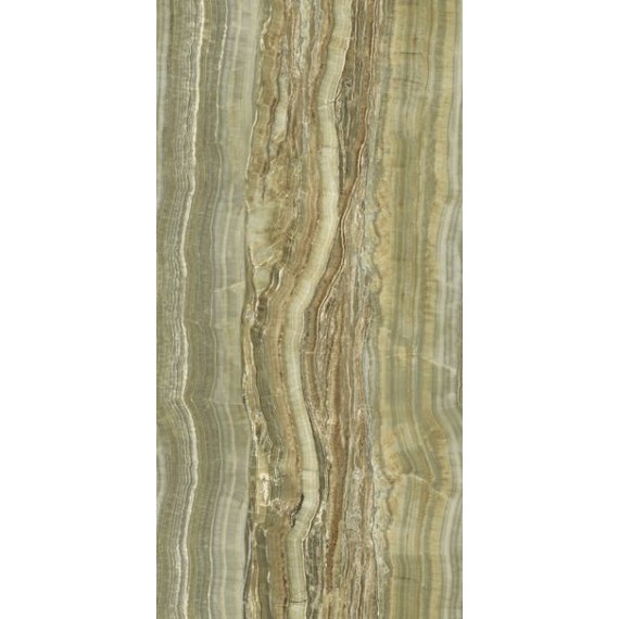 Керамогранит UO6L157558 GREEN ONYX VEIN Cut Luc Shiny 150x75