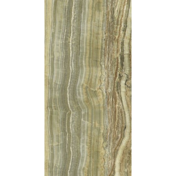 Керамогранит UO6L300558 Керамогранит Green Onyx Vein Cut Lucidato Shiny 150x300