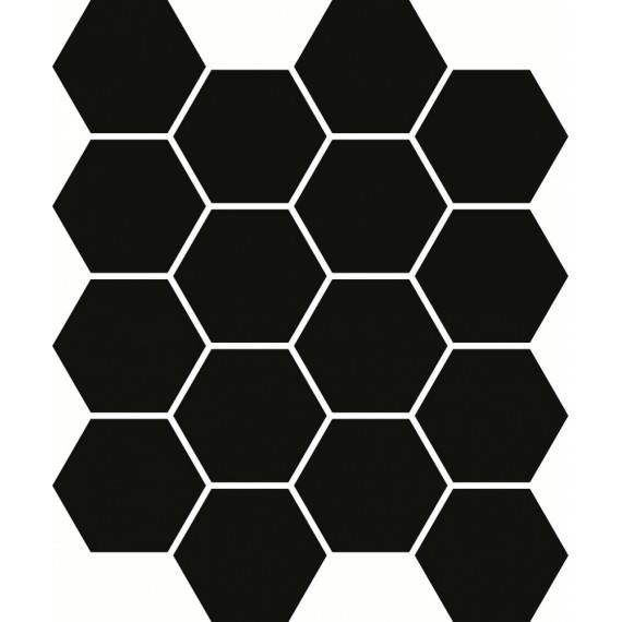 Мозаика Uniwersalna Mozaika Prasowana Nero Hexagon 22х25,5