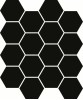 Uniwersalna Mozaika Prasowana Nero Hexagon 22х25,5