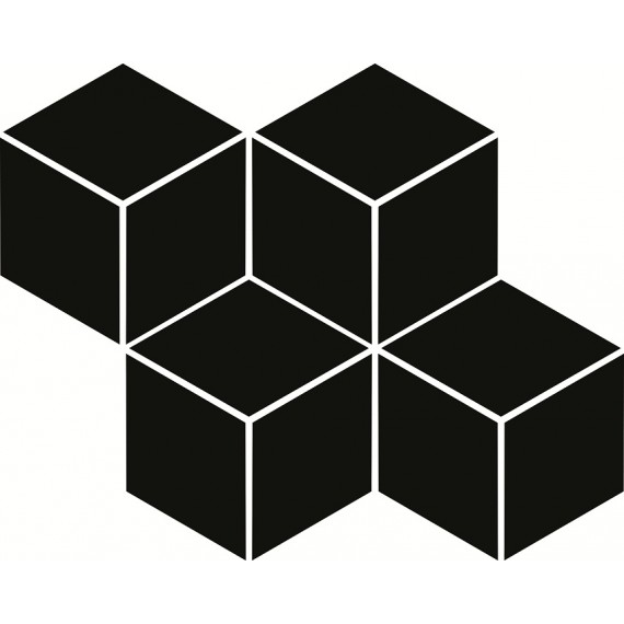 Мозаика Uniwersalna Mozaika Prasowana Nero Romb Hexagon 20,4х23,8
