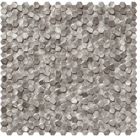 Мозаика Vestige hex 3d silver 29.5x30.6