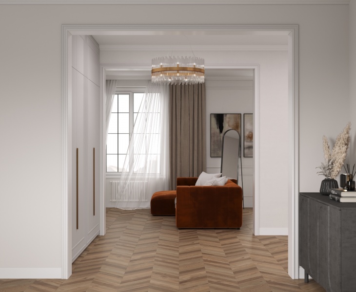 Wood Lux Walnut Chevron M Laparet