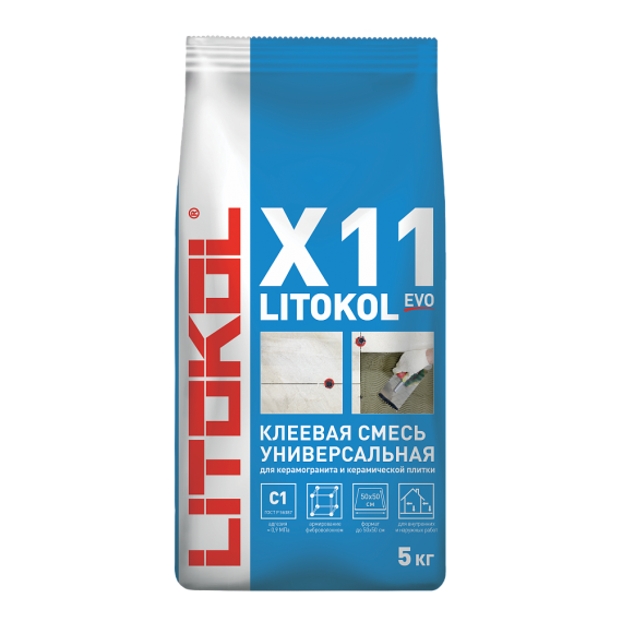 Клей-затирка X11 LITOKOL EVO 5кг