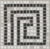 fMAQ Angolo Greca Statuario Grafite Mosaico 20*20